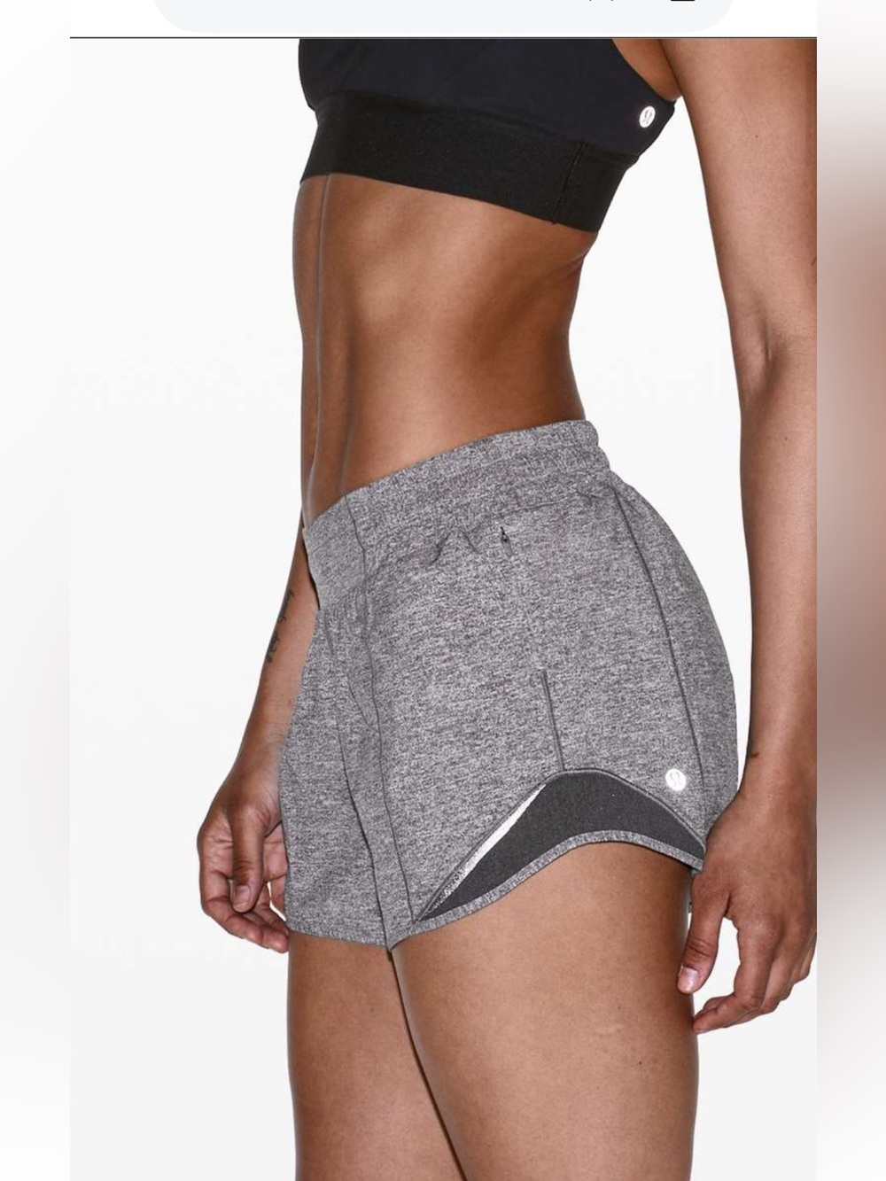 lululemon athletica hottie hot short II 4” Gray Heather Athletic Shorts